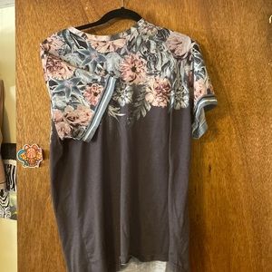 Gray Floral shirt